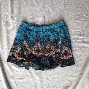 Hollister blue paisley shorts